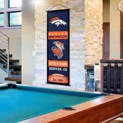 Denver Broncos Banner and Scroll Sign