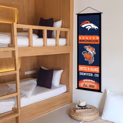 Denver Broncos Banner and Scroll Sign