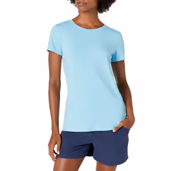 Women's Tech Stretch Short-Sleeve Crewneck T-Shirt (Available in Plus Size), Pack of 2, Neon Pink/Blue, Medium