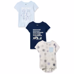 Amazon Essentials Disney  Marvel  Star Wars  Frozen  Princess Women's Short-Sleeve T-Shirts (Previously Spotted Zebra)  Pack  ...