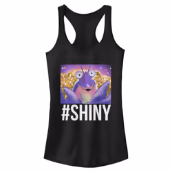 Disney Junior's Moana So Shiny Slim Fit  Scoop Hem Racerback Tank  Bla