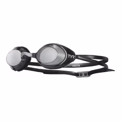 TYR Vecta Racing Swim Goggles Adult Fit Smoke/Black
