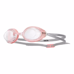 TYR Vecta Racing Swim Goggles Adult Fit  Pink/Grey
