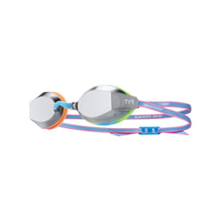 TYR Blackops 140 EV Racing Mirrored Goggles Junior Fit  Silver/Blue/Pink