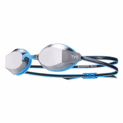 TYR Blackops 140 EV Racing Mirrored Goggles Junior Fit Silver/Blue/Black