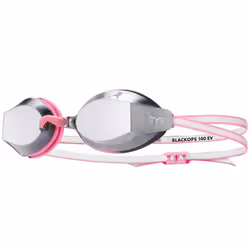 TYR Black Ops 140 EV Racing Mirrored Swim Goggles Women's Fit  Silver/Pink
