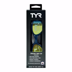 TYR Special Ops 2.0 Mirrored Adult Fit Swim Goggle  Gold/Navy