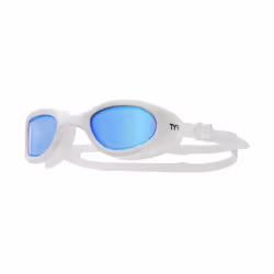 TYR Adult Special Ops 2.0 Polarized Swim Goggles  Blue/White/White