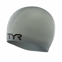 Stealth-X Wrinkle-Free Silicone Adult Racing Swim Cap Grey one Size