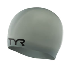 Stealth-X Wrinkle-Free Silicone Adult Racing Swim Cap  Grey  one Size