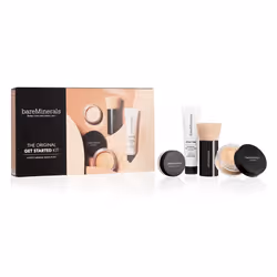 bareMinerals Original Get Started Kit 4 Piece Mini Mineral Makeup Includes Original Loose Foundation Face Primer Setting P ...
