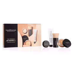 bareMinerals Original Get Started Kit 4 Piece Mini Mineral Makeup Includes Original Loose Foundation Face Primer Setting P ...