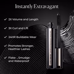 Laura Mercier Caviar Extravagant Mascara Volume and Length  3X Curl and Lift  24HR Buildable Wear  Promotes Stronger  Healthier Lashes  Intense Black
