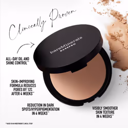 bareMinerals Barepro 24HR Skin-Perfecting Powder Foundation  Matte Pressed Powder Foundation Full Coverage with Plant-Based Squalene  Oil Control  Veg