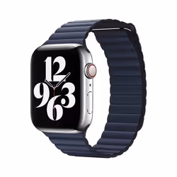 Apple Leather Loop Watch Strap (44mm) - Large - Diver Blue