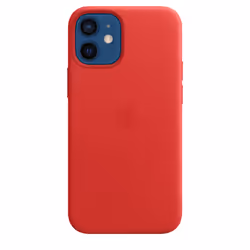 Apple iPhone 12 mini Leather Case with MagSafe - (PRODUCT)RED, Cover, Apple, iPhone 12 mini, 13.7 cm (5.4"), Red