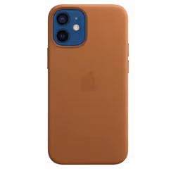 Apple iPhone 12 mini Leather Case with MagSafe - Saddle Brown, Cover, Apple, iPhone 12 mini, 13.7 cm (5.4"), Brown