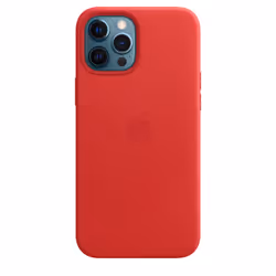 Apple iPhone 12 Pro Max Leather Case with MagSafe - (PRODUCT)RED, Cover, Apple, iPhone 12 Pro Max, 17 cm (6.7"), Red