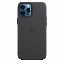 Apple iPhone 12 Pro Max Leather Case with MagSafe - Black, Cover, Apple, iPhone 12 Pro Max, 17 cm (6.7"), Black