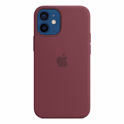 Apple iPhone 12 mini Silicone Case with MagSafe - Plum, Cover, Apple, iPhone 12 mini, 13.7 cm (5.4"), Purple