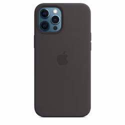 Apple iPhone 12 Pro Max Silicone Case with MagSafe - Black, Cover, Apple, iPhone 12 Pro Max, 17 cm (6.7"), Black