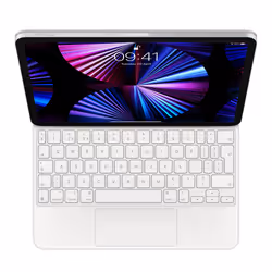 Apple Magic Keyboard for iPad Pro 11-inch (3rd Gen) and iPad Air (4th Gen) - British English - White, QWERTY, UK English, Tra ...