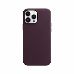 Apple iPhone 13 Pro Max Leather Case with MagSafe - Dark Cherry, Cover, Apple, iPhone 13 Pro Max, 17 cm (6.7"), Cherry (fruit ...