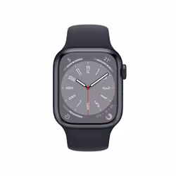 Apple Watch Series 8 OLED 41 mm Digital 352 x 430 pixels Touchscreen 4G Black Wi-Fi GPS (satellite)