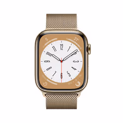 Apple Watch Series 8 OLED 45 mm Digital 396 x 484 pixels Touchscreen 4G Gold Wi-Fi GPS (satellite)