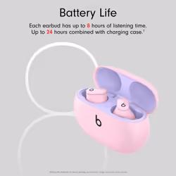 Beats by Dr. Dre Studio Buds Noise-Canceling True Wireless In-Ear Headphones (Sunset Pink)