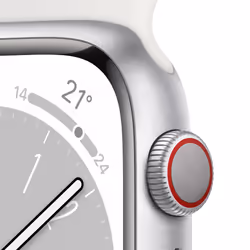 Apple Watch Series 8 OLED 45 mm Digital 396 x 484 pixels Touchscreen 4G Silver Wi-Fi GPS (satellite)