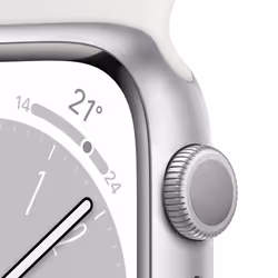 Apple Watch Series 8 OLED 45 mm Digital 396 x 484 pixels Touchscreen Silver Wi-Fi GPS (satellite)