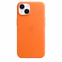 Apple iPhone 14 Leather Case with MagSafe - Orange