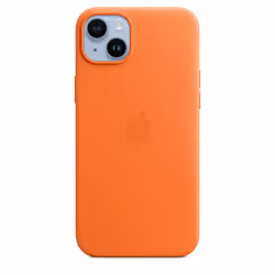 Apple iPhone 14 Plus Leather Case with MagSafe - Orange, Cover, Apple, iPhone 14 Plus, 17 cm (6.7"), Orange