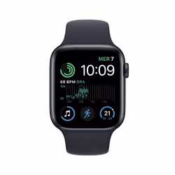 Apple Watch SE OLED 44 mm Digital 368 x 448 pixels Touchscreen Black Wi-Fi GPS (satellite)