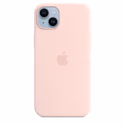 Apple iPhone 14 Plus Silicone Case with MagSafe - Chalk Pink, Cover, Apple, iPhone 14 Plus, 17 cm (6.7"), Pink