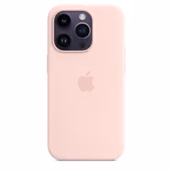 Apple iPhone 14 Pro Silicone Case with MagSafe - Chalk Pink, Cover, Apple, iPhone 14 Pro, 15.5 cm (6.1"), Pink