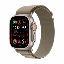 Apple Watch Ultra 2 GPS + Cellular, 49mm Titanium Case w/ Olive Alpine Loop - Medium, OLED, Touchscreen, 64 GB, GPS (satellit ...