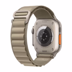 Apple Watch Ultra 2 GPS + Cellular, 49mm Titanium Case w/ Olive Alpine Loop - Medium