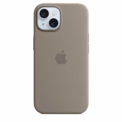 Apple iPhone 15 Silicone Case with MagSafe - Clay, Cover, Apple, iPhone 15, 15.5 cm (6.1"), Brown