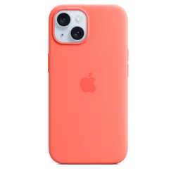 Apple iPhone 15 Silicone Case with MagSafe - Guava, Cover, Apple, iPhone 15, 15.5 cm (6.1"), Red
