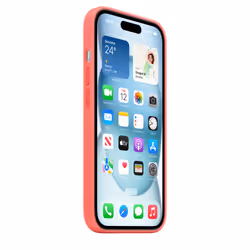 Apple iPhone 15 Silicone Case with MagSafe - Guava - Additional view 7
