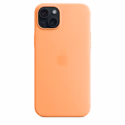 Apple iPhone 15 Plus Silicone Case with MagSafe - Orange Sorbet - Additional view 5