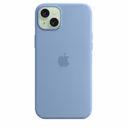 Apple iPhone 15 Plus Silicone Case with MagSafe - Winter Blue - Additional view 4