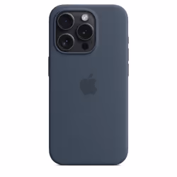 Apple iPhone 15 Pro Silicone Case with MagSafe - Storm Blue - Additional view 4