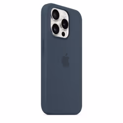 Apple iPhone 15 Pro Silicone Case with MagSafe - Storm Blue - Additional view 5