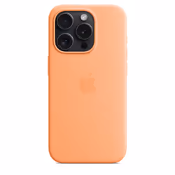 Apple iPhone 15 Pro Silicone Case with MagSafe - Orange Sorbet - Additional view 4