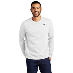 Nike Club Fleece Crew Mens Sweatshirt Crewneck White  Medium