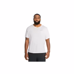 Nike Dri-FIT Miler Men's Running Shor Sleeve Shirts Top (White/Silver