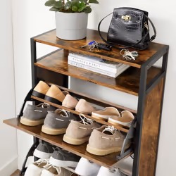 Vasagle LBS101B01 shoe organizer Closed Black, Wood - Additional view 4